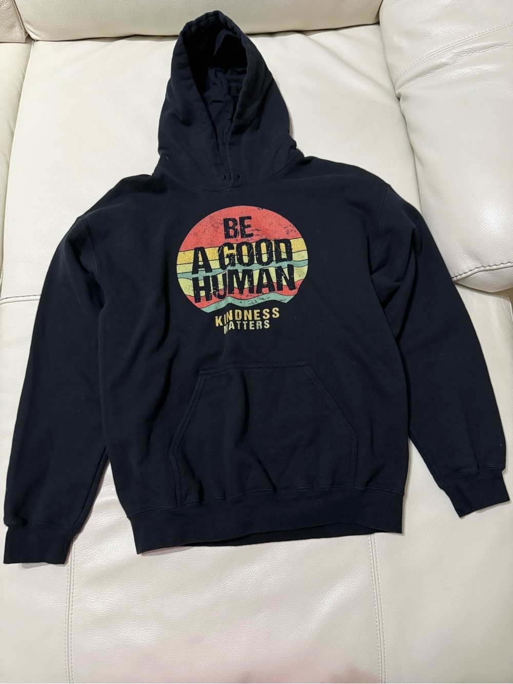 Be A Good Human Black Hoodie - Kindness Matters Size: Medium - Picture 2 of 5